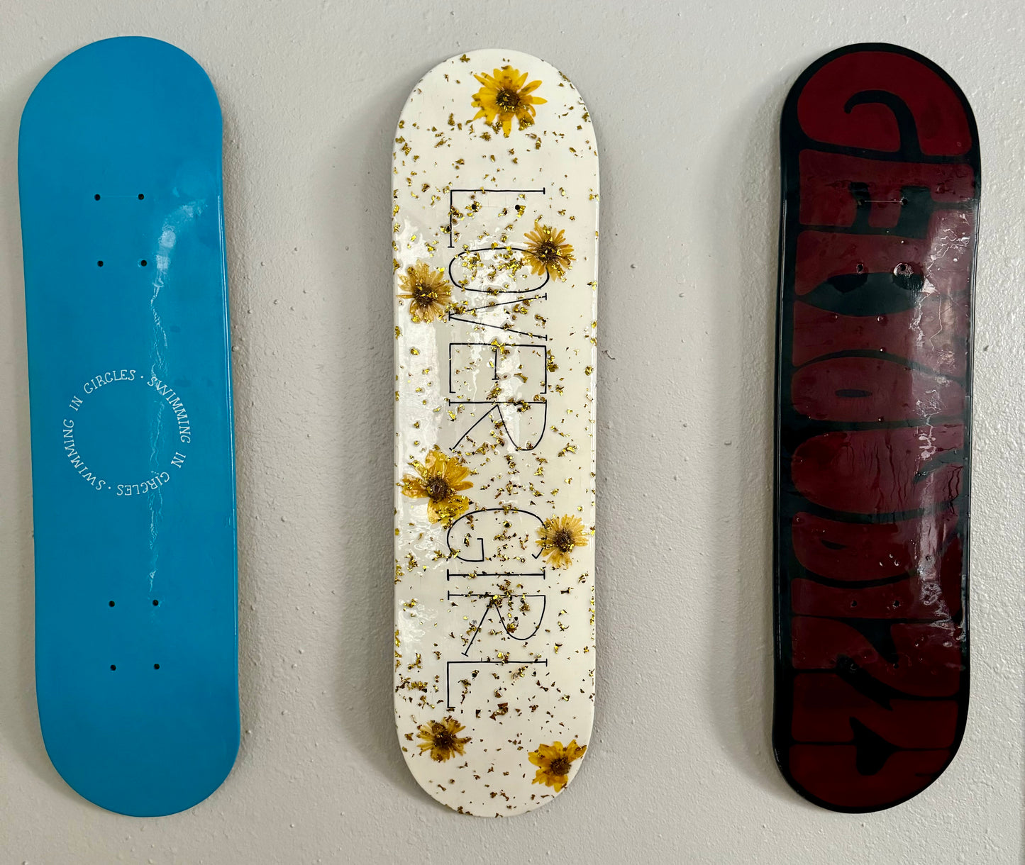 LOVER GIRL FLOWER RESIN SKATE DECK